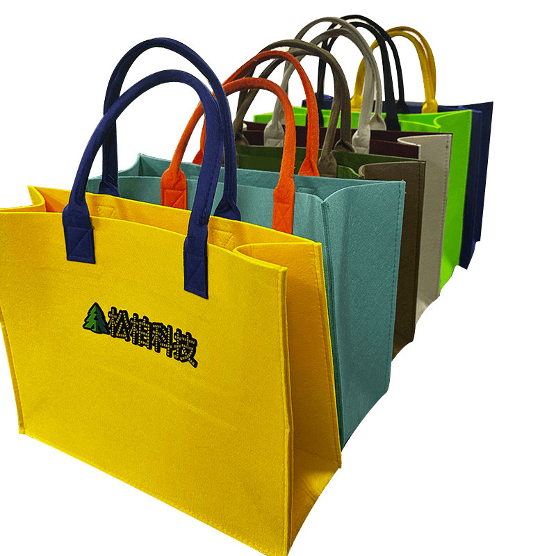 Bolsa de feltro com etiqueta de transferência de calor